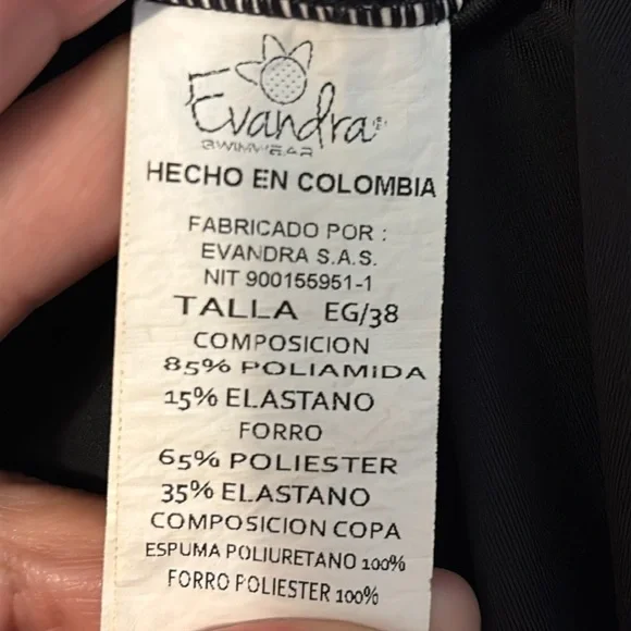 Evandra Black Off-Shoulder Swimsuit - Picture 2 of 5